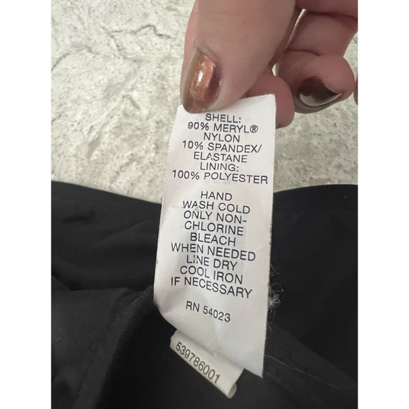 Gap Womens Black Halter One Piece Swimsuit V-Neck Open Back Size M 539786-00-1 - Picture 8 of 11